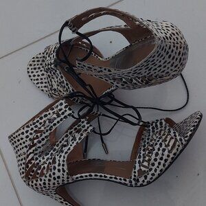 Dolce Vita black & white heels with strap